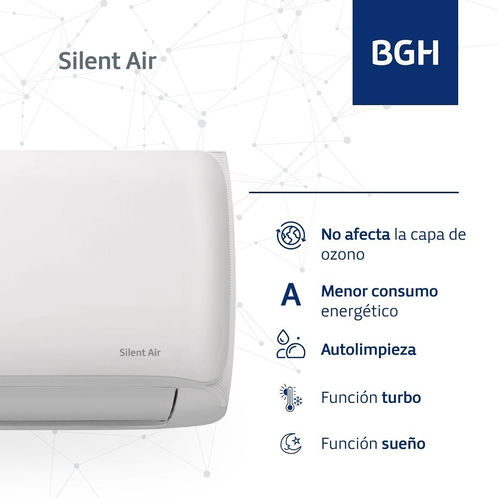 Aire acondicionado BGH Silent Air split inverter frío calor 3000