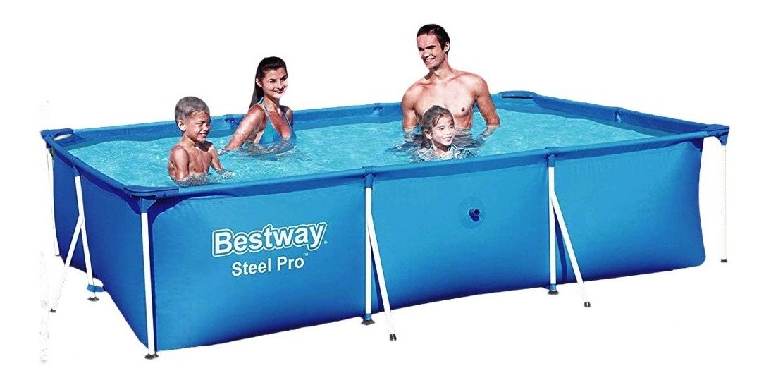 Pileta Estructural Rectangular Bestway 56404 Con Capacidad De 3300