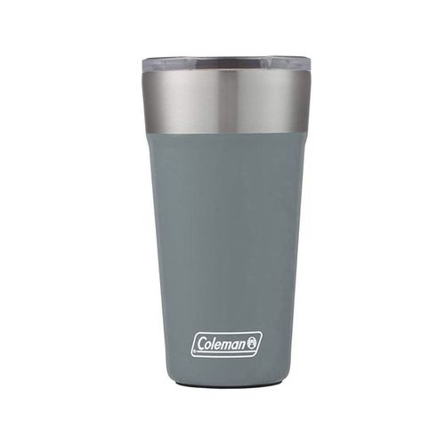 Vaso Térmico Coleman 600ml Con Destapador Frio Antiderrame Gris en