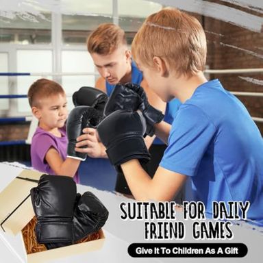 2 pares de guantes de boxeo para niños, 6 onzas, guantes pesados para saco de boxeo, kickboxing,