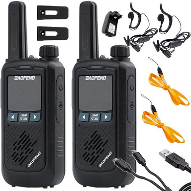 2 Radios Movil Handy Baofeng BF T17 Batería Recargable 16 Canales