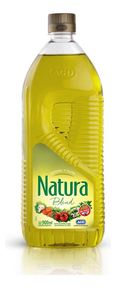 Aceite blend girasol y oliva Natura botellasin TACC 900 ml