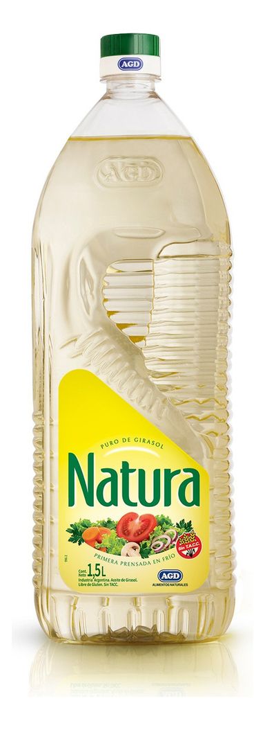 Aceite de girasol Natura botellasin TACC 1.5 l