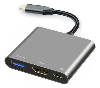 Adaptador Hub Usb C A: Usb 3.0 / Hdmi / Usb C - Pc O Mac