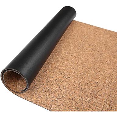 Aelfox Tapete de escritorio de corcho y cuero, tapete de escritorio de oficina natural de doble
