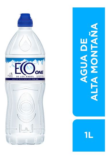 Agua mineral Eco de los Andes One sin gas botella 1 L