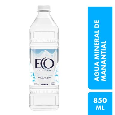 Agua Mineral Eco De Los Andes Origen Pet 850 Cc