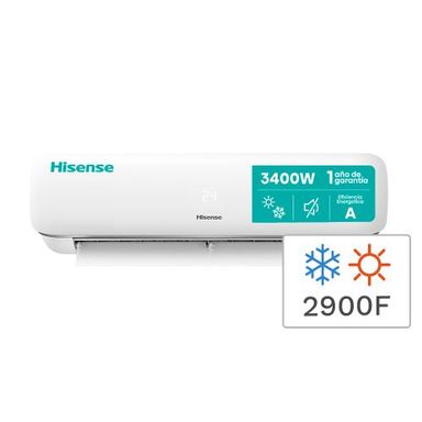 Aire Acondicionado Split Frío/Calor Hisense 3400W 2900F AS12HR4SVRKG03PX4
