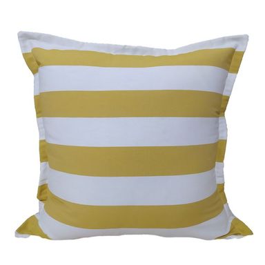 Almohadon decorativo nordico de Tusor Mostaza raya blanca 50x50 TS-5016