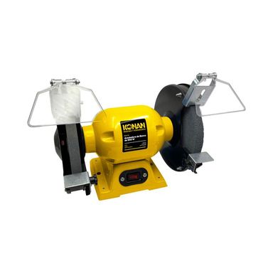 Amoladora De Banco Konan 200mm 550w 3/4hp Con Piedras Amarillo