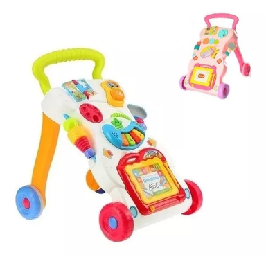 Andador Caminador Luz Sonido Bebe Colores Cici Blanco