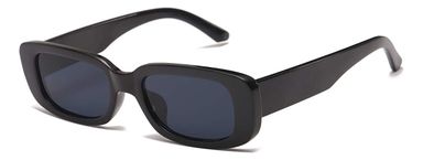 Anteojos de sol polarizados Miami Store Chinatown, diseño clásico. Armazón negro, lente negro. Protección UV para adultos. One size