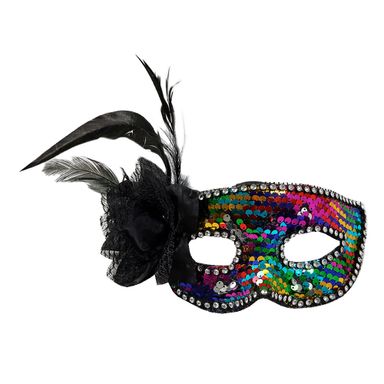 Antifaz Con Pluma Halloween Modelo Surtido