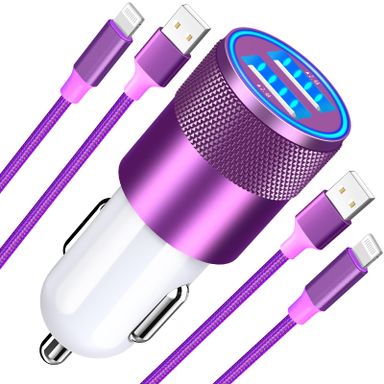 [Apple MFi Certified] iPhone Fast Car Charger, Braveridge 4.8A Dual USB Power Rapid Car Charger