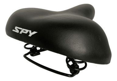 Asiento Bicicleta Playera Resortes Negro Mediano Spy