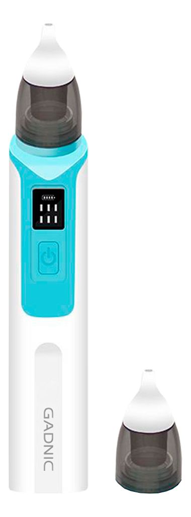 Aspirador Nasal Gadnic Eléctrico Automático Silencioso Bebes Lavable 250g 500 mAh 6 Niveles Cabezales Intercambiables