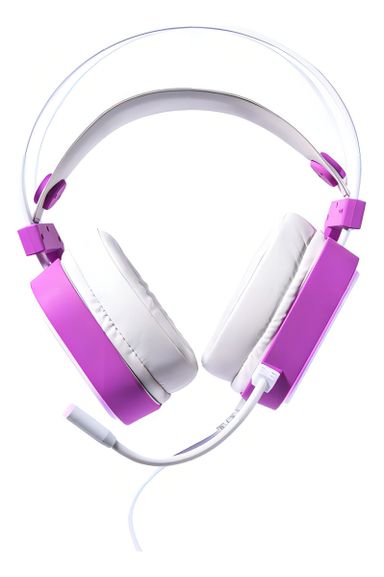 Audífono Gamer Vsg Gemini Iluminación Rgb - White Color Blanco