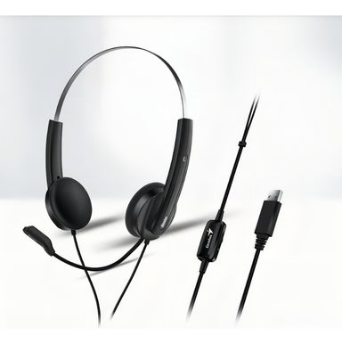 Auriculares Con Micrófono Genius Hs-220u Usb Vincha Negro