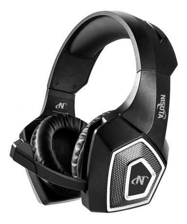 Auriculares Gamer Nisuta Nsaug350 Con Micrófono Color Negro