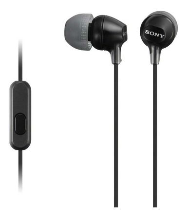 Auriculares In Ear Sony Con Microfono Mdr-ex15ap Color Negro