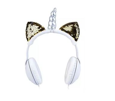 Auriculares Vincha Noga Unicorn Manos Libres Celular Tablet Dorado