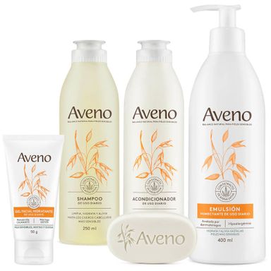 Aveno Combo Cuidado Capilar Corporal Y Facial Para Piel Sensible