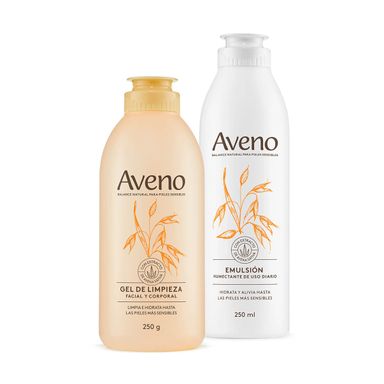 Aveno Kit Básico Facial Y Corporal Gel De Limpieza + Emulsión