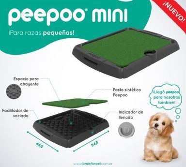 BANDEJA SANITARIA PARA PERROS MINI / PEEPOO MACHO Gris