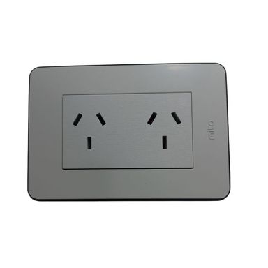 BASTIDOR JELUZ MITO COMPLETO TOMA DOBLE PUENTEADO BL/NG