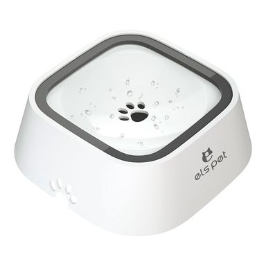 Bebedero 1L Antiderrame Antideslizante Perros Y Gatos Blanco