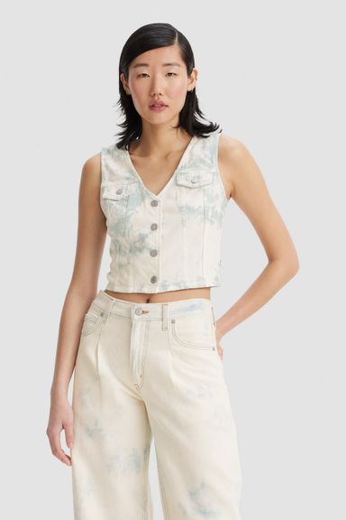 Bella Denim Corset Batik Maybe Blue