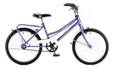 Bicicleta Futura Rodado 20 Violeta Con Canasto