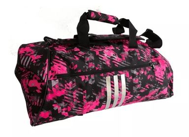 BOLSO MOCHILA DE ENTRENAMIENTO ADIDAS 50 LITROS ROSA Y NEGRO CAMUFLADO