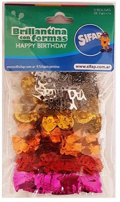 Brillantinas Sifap Happy Birthday 5 Un -s/d-