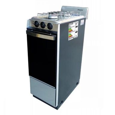 Brogas Cocina Angosta Gas Natural 2 Hornallas Ac. Inox