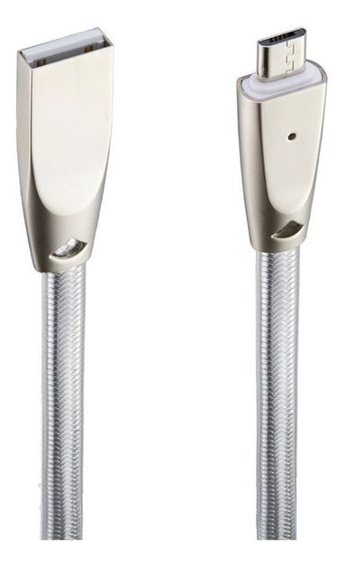 Cable Dekkin Micro Usb Metálico Blanco Ca-306 B