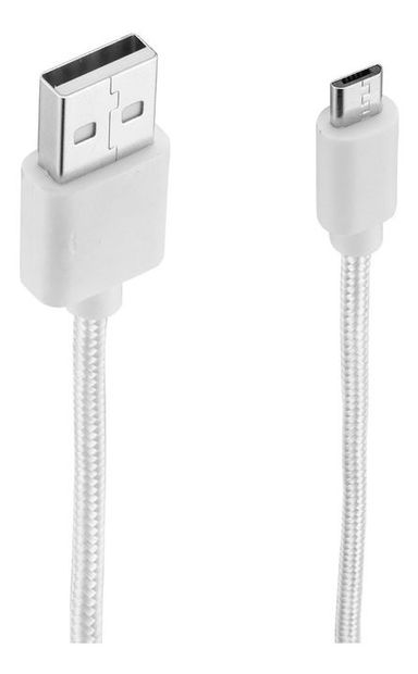 Cable Dekkin Micro USB Trenzado Blanco