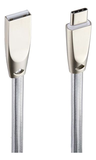 Cable Dekkin Usb Tipo C Metálico Blanco Ca-308 B