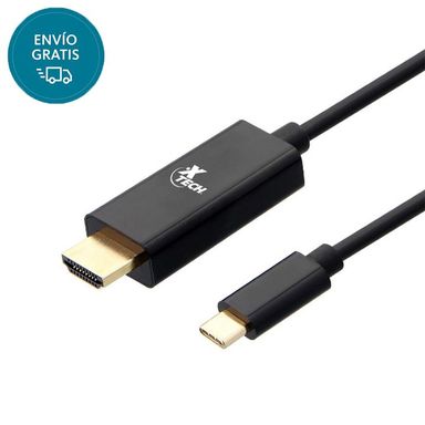 Cable X-Tech con Conector USB Tipo-C Macho a HDMI Macho 1.8m Negro