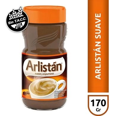 Cafe instantáneo sustentable Arlistan suave frasco 170g sin tacc