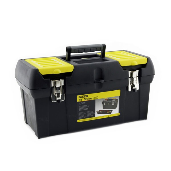 Caja de herramientas Stanley 1-92-066 de plástico 26cm x 48.9cm x 24.8cm  negra y amarilla