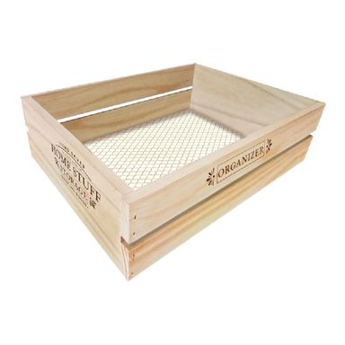 Caja Organizadora 25x35 Cm Madera Natural Tierra Nativa
