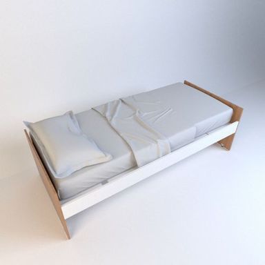 Cama 1 Plaza Melamina Dormitorio Olmo con Everest