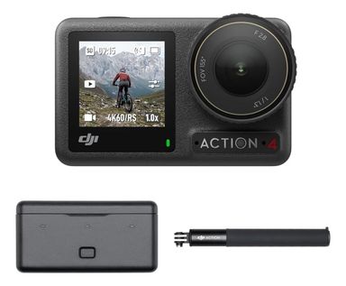Cámara Dji Osmo Action 4 Adventure Combo 3 Baterias Gris