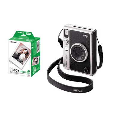 Cámara Híbrida Impresora Instantánea Fujifilm Instax Mini Evo Negra +20 Fotos