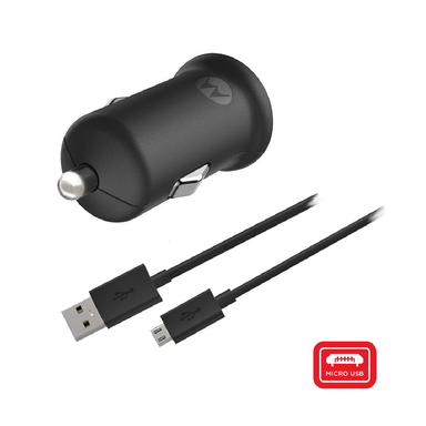 Cargador Auto 18W - Micro USB Negro
