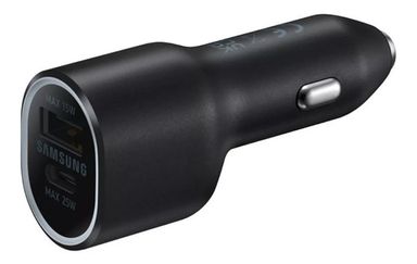 Cargador De Auto 12v 2 Usb Samsung Carga Rapida 15w Premium Negro
