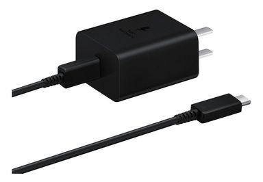Cargador para Samsung S25 S24 S23 S22 Carga Rápida 45W Color negro