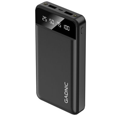 Cargador Portátil Negro Gadnic K43 20000 mAh 2 puestos USB + Display