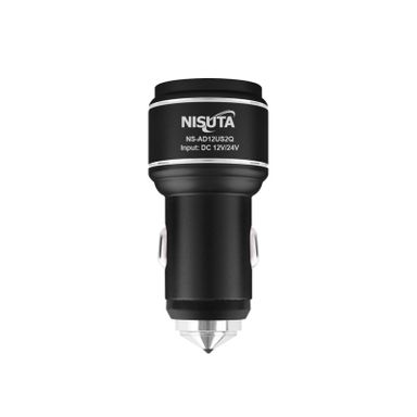 Cargador USB doble para auto 12/24V de carga rapida QC 3.0, hasta 3.1 Amper NISUTA - NSAD12US2Q